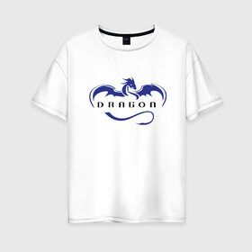 Женская футболка хлопок Oversize с принтом Crew Dragon (Z) в Новосибирске, 100% хлопок | свободный крой, круглый ворот, спущенный рукав, длина до линии бедер
 | ccdev | crew dragon | drago | dragon 2 | dragon v2 | falcon 9 | space | spacex | драг | дракон | космос | мкс | наса