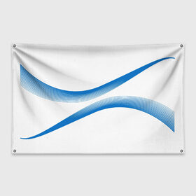 Флаг-баннер с принтом Волны в Новосибирске, 100% полиэстер | размер 67 х 109 см, плотность ткани — 95 г/м2; по краям флага есть четыре люверса для крепления | big picture | волна | картинки | линия | минимализм | прикольные | тренды | узоры