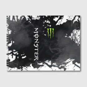 Альбом для рисования с принтом MONSTER ENERGY в Новосибирске, 100% бумага
 | матовая бумага, плотность 200 мг. | black monster | bmx | claw | cybersport | energy | monster | monster energy | moto | motocross | race | sport | киберспорт | когти | монстер энерджи | монстр | мото | мотокросс | ралли | скейтбординг | спорт | энергия