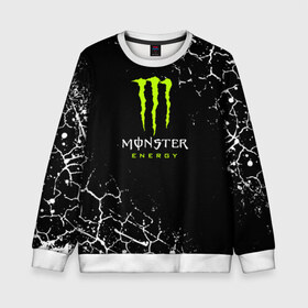 Детский свитшот 3D с принтом MONSTER ENERGY в Новосибирске, 100% полиэстер | свободная посадка, прямой крой, мягкая тканевая резинка на рукавах и понизу свитшота | black monster | bmx | claw | cybersport | energy | monster | monster energy | moto | motocross | race | sport | киберспорт | когти | монстер энерджи | монстр | мото | мотокросс | ралли | скейтбординг | спорт | энергия