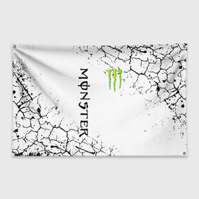 Флаг-баннер с принтом MONSTER ENERGY в Новосибирске, 100% полиэстер | размер 67 х 109 см, плотность ткани — 95 г/м2; по краям флага есть четыре люверса для крепления | black monster | bmx | claw | cybersport | energy | monster | monster energy | moto | motocross | race | sport | киберспорт | когти | монстер энерджи | монстр | мото | мотокросс | ралли | скейтбординг | спорт | энергия