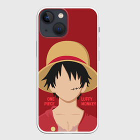 Чехол для iPhone 13 mini с принтом Luffy в Новосибирске,  |  | monkey d. luffy | nami | one piece | аниме | большой куш | луффи | манки де луффи | нами | пиратская | пираты | тони | череп | чоппер | шляпа