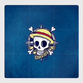 Магнитный плакат 3Х3 с принтом Straw hat pirates в Новосибирске, Полимерный материал с магнитным слоем | 9 деталей размером 9*9 см | monkey d. luffy | nami | one piece | аниме | большой куш | луффи | манки де луффи | нами | пиратская | пираты | тони | череп | чоппер | шляпа