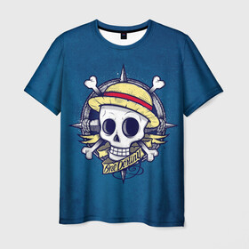 Мужская футболка 3D с принтом Straw hat pirates в Новосибирске, 100% полиэфир | прямой крой, круглый вырез горловины, длина до линии бедер | monkey d. luffy | nami | one piece | аниме | большой куш | луффи | манки де луффи | нами | пиратская | пираты | тони | череп | чоппер | шляпа