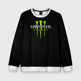 Детский свитшот 3D с принтом MONSTER ENERGY в Новосибирске, 100% полиэстер | свободная посадка, прямой крой, мягкая тканевая резинка на рукавах и понизу свитшота | black monster | bmx | claw | cybersport | energy | monster | monster energy | moto | motocross | race | sport | киберспорт | когти | монстер энерджи | монстр | мото | мотокросс | ралли | скейтбординг | спорт | энергия