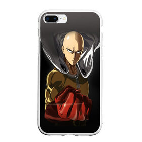 Чехол для iPhone 7Plus/8 Plus матовый с принтом One Punch Man в Новосибирске, Силикон | Область печати: задняя сторона чехла, без боковых панелей | one punch man | saitama | ванпанчмен | герои | люди | персонажи | сайтама