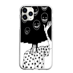 Чехол для iPhone 11 Pro Max матовый с принтом Многоликий (Z) в Новосибирске, Силикон |  | head | human | monster | взрыв башки | голова | головы | звезды | кукловод | лицемер | марионетка | маска | маски | многоликий | многоликость | монстр | хоррор | чб | человечек | чудовище