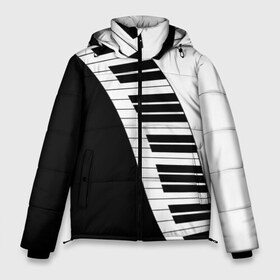 Мужская зимняя куртка 3D с принтом Piano Пианино в Новосибирске, верх — 100% полиэстер; подкладка — 100% полиэстер; утеплитель — 100% полиэстер | длина ниже бедра, свободный силуэт Оверсайз. Есть воротник-стойка, отстегивающийся капюшон и ветрозащитная планка. 

Боковые карманы с листочкой на кнопках и внутренний карман на молнии. | black | piano | white | белая | белое | инструмент | клавиши | клавишы | музыка | музыкальный | музыкант | ноты | пиан | пианино | подарок | прикол | текстура | фортепиано | чб | черная | черно | черно белое