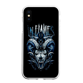 Чехол для iPhone XS Max матовый с принтом IN FLAMES в Новосибирске, Силикон | Область печати: задняя сторона чехла, без боковых панелей | alternative | hardcore | in flames | punk | rock | usa | wolf | альтернатива | волк | панк | рок