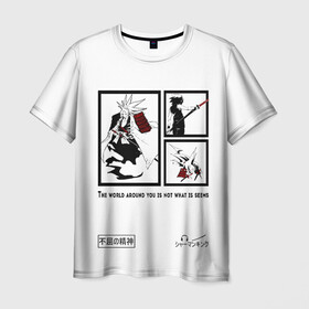 Мужская футболка 3D с принтом Шаман кинг в Новосибирске, 100% полиэфир | прямой крой, круглый вырез горловины, длина до линии бедер | Тематика изображения на принте: king | shaman | амедамару | амидамару | аниме | асакура | дух | ё | йо | король | лен | морти | призрак | рио | самурай | стиль | тао | трей | шаман | япония | японский