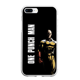 Чехол для iPhone 7Plus/8 Plus матовый с принтом One Punch Man в Новосибирске, Силикон | Область печати: задняя сторона чехла, без боковых панелей | one punch man | saitama | ванпанчмен | герои | люди | персонажи | сайтама