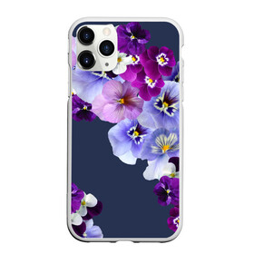 Чехол для iPhone 11 Pro Max матовый с принтом Анютки в Новосибирске, Силикон |  | flowers | анютиныглазки | анютки | бабочки | букет | бутоны | глазки | девушке | женщинам | лепестки | летний | лето | листья | любимая | любовь | март | многоцветов | нежный | природа | растения | сад