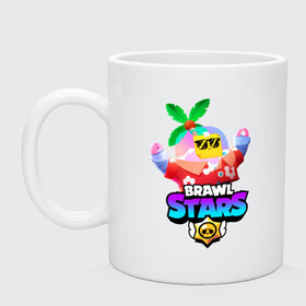 Кружка керамическая с принтом BRAWL STARS TROPICAL SPROUT. в Новосибирске, керамика | объем — 330 мл, диаметр — 80 мм. Принт наносится на бока кружки, можно сделать два разных изображения | Тематика изображения на принте: brawl stars | crow | gale | leon | leon shark | max | mr.p | sally leon | shark | sprout | tara | tropical sprout | virus 8 bit | werewolf leon | акула | берли | бравл старс | ворон | макс | оборотень