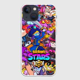 Чехол для iPhone 13 mini с принтом BRAWL STARS MORTIS в Новосибирске,  |  | bibi | brawl stars | coach mike | crow | gale | leon | leon shark | max | mecha crow | mortis | mr.p | phoenix | sally leon | sandy | spike | sprout | tara | unicorn | virus 8 bit | werewolf | ворон | оборотень