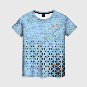 Женская футболка 3D с принтом Математика в Новосибирске, 100% полиэфир ( синтетическое хлопкоподобное полотно) | прямой крой, круглый вырез горловины, длина до линии бедер | графики | математика | студенты | теоремы | формулы