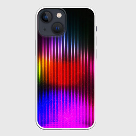 Чехол для iPhone 13 mini с принтом WAVES COLOR в Новосибирске,  |  | abstraction | geometry | optic | optical | pattern | visual | абстракция | геометрия | линии | оптические | оптический узор | полосы | психоделика | разводы | текстуры | узор | узоры | фрактал