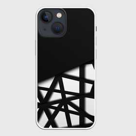 Чехол для iPhone 13 mini с принтом BLACK GEOMETRY в Новосибирске,  |  | abstraction | geometry | optic | optical | pattern | visual | абстракция | геометрия | линии | оптические | оптический узор | полосы | психоделика | разводы | текстуры | узор | узоры | фрактал