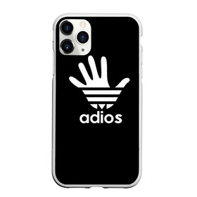 Чехол для iPhone 11 Pro матовый с принтом Adios в Новосибирске, Силикон |  | adidas | adios | адидас | адьос | бренд | ладонь | мем | отпечаток | рука