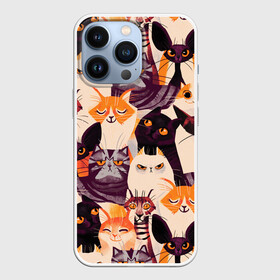 Чехол для iPhone 13 Pro с принтом КОТИКИ в Новосибирске,  |  | cat | взгляд | кот | кот хипстер | котёнок | котятки | котятушки | кошечки | кошка | мордочка