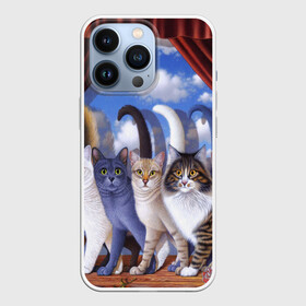Чехол для iPhone 13 Pro с принтом Коты в Новосибирске,  |  | cat | взгляд | кот | кот хипстер | котёнок | котятки | котятушки | кошечки | кошка | мордочка