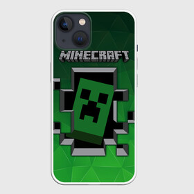 Чехол для iPhone 13 с принтом Minecraft в Новосибирске,  |  | Тематика изображения на принте: funny | mine | minecraft | mods | noob | pro | skins | story | vs | zombie | данженс | инди | конструктор | майнкрафт | моды | нуб | скин | скрипер | шахта