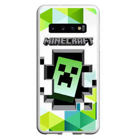Чехол для Samsung Galaxy S10 с принтом Minecraft в Новосибирске, Силикон | Область печати: задняя сторона чехла, без боковых панелей | funny | mine | minecraft | mods | noob | pro | skins | story | vs | zombie | данженс | инди | конструктор | майнкрафт | моды | нуб | скин | скрипер | шахта