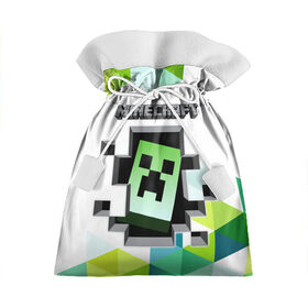 Подарочный 3D мешок с принтом Minecraft в Новосибирске, 100% полиэстер | Размер: 29*39 см | Тематика изображения на принте: funny | mine | minecraft | mods | noob | pro | skins | story | vs | zombie | данженс | инди | конструктор | майнкрафт | моды | нуб | скин | скрипер | шахта