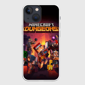 Чехол для iPhone 13 mini с принтом Minecraft Dungeons в Новосибирске,  |  | dungeons | game | microsoft | minecraft | pixel | выживание | зомби | игра | крафт | крипер | лава | летсплей | майнкрафт | майнкрафтер | майнкрафтеры | пиксели | пиксель | пиксельный