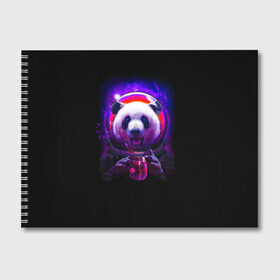 Альбом для рисования с принтом Панда-космонавт в Новосибирске, 100% бумага
 | матовая бумага, плотность 200 мг. | Тематика изображения на принте: panda | абстракция | арт | галактика | животное | животные | зверь | картинка | космос | неон | панда | рисунок