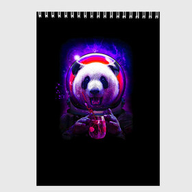 Скетчбук с принтом Панда-космонавт в Новосибирске, 100% бумага
 | 48 листов, плотность листов — 100 г/м2, плотность картонной обложки — 250 г/м2. Листы скреплены сверху удобной пружинной спиралью | Тематика изображения на принте: panda | абстракция | арт | галактика | животное | животные | зверь | картинка | космос | неон | панда | рисунок