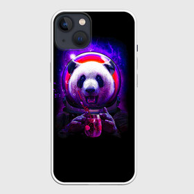 Чехол для iPhone 13 с принтом Панда космонавт в Новосибирске,  |  | Тематика изображения на принте: panda | абстракция | арт | галактика | животное | животные | зверь | картинка | космос | неон | панда | рисунок