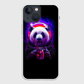 Чехол для iPhone 13 mini с принтом Панда космонавт в Новосибирске,  |  | Тематика изображения на принте: panda | абстракция | арт | галактика | животное | животные | зверь | картинка | космос | неон | панда | рисунок