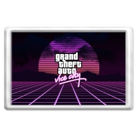 Магнит 45*70 с принтом GTA VICE CITY в Новосибирске, Пластик | Размер: 78*52 мм; Размер печати: 70*45 | grand theft auto | grove street | grove street 4 life | gta | gta 4 | gta 5 | gta sa | gta v | gta vice city | neon | samp | san andreas | vice city | грув стрит | игры | неон | самп | сан андреас