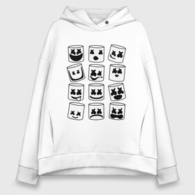 Женское худи Oversize хлопок с принтом FORTNITE x MARSHMELLO в Новосибирске, френч-терри — 70% хлопок, 30% полиэстер. Мягкий теплый начес внутри —100% хлопок | боковые карманы, эластичные манжеты и нижняя кромка, капюшон на магнитной кнопке | deadmau5 | fortnite | fortnite 2 | fortnite x маршмелло | ikonik | marshmello | ninja | ninja streamer | raven | travis scott | ворон | иконик | ниндзя | пили | рейвен | трэвис скотт | фортнайт