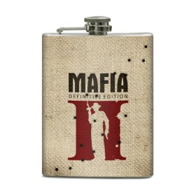 Фляга с принтом Mafia 2 в Новосибирске, металлический корпус | емкость 0,22 л, размер 125 х 94 мм. Виниловая наклейка запечатывается полностью | Тематика изображения на принте: 2 | 2020 | definitive | edition | mafia | банда | вито | гангстеры | герои | дон | игра | капоне | компьютерная | корлеоне | крестный | культ | мафия | мешковина | настольная | отец | персонаж | фильм