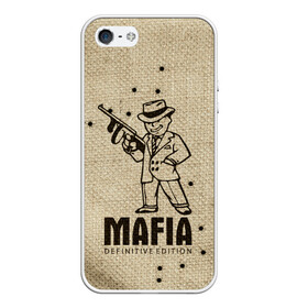 Чехол для iPhone 5/5S матовый с принтом Mafia 2 в Новосибирске, Силикон | Область печати: задняя сторона чехла, без боковых панелей | Тематика изображения на принте: 2 | 2020 | definitive | edition | mafia | банда | вито | гангстеры | герои | дон | игра | капоне | компьютерная | корлеоне | крестный | культ | мафия | мешковина | настольная | отец | персонаж | фильм