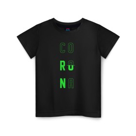 Детская футболка хлопок с принтом Corona Run в Новосибирске, 100% хлопок | круглый вырез горловины, полуприлегающий силуэт, длина до линии бедер | russiarunning | бег | раша ранинг | спорт