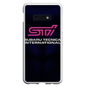 Чехол для Samsung S10E с принтом SUBARU STI (Z) в Новосибирске, Силикон | Область печати: задняя сторона чехла, без боковых панелей | 2020 | auto | forester | impreza | outback | sport | sti | subaru | tribeca | wrx | авто | автомобиль | автомобильные | аутбек | бренд | врх | импреза | марка | машины | оутбек | спорт | сти | субару | трибека | форестер