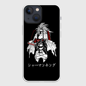 Чехол для iPhone 13 mini с принтом Shaman King в Новосибирске,  |  | amidamaru | japan | king | ninja | samurai | shaman | амидамару | аниме | басон | кинг | король | лен | морти | ниндзя | рио | самурай | стиль | такагеро | тао | шаман | шаманов | япония | японский