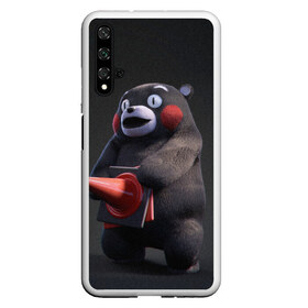 Чехол для Honor 20 с принтом Kumamon в Новосибирске, Силикон | Область печати: задняя сторона чехла, без боковых панелей | Тематика изображения на принте: fire | for | glory | hell | japan | kumamon | of course | ofc | satan | the | иероглифы | кумамон | медведь | огонь | пожар | сатана | япония