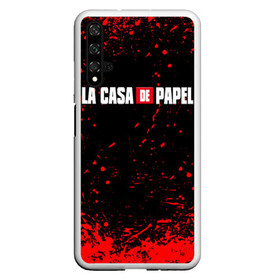 Чехол для Honor 20 с принтом La Casa de Papel (+спина) (Z) в Новосибирске, Силикон | Область печати: задняя сторона чехла, без боковых панелей | Тематика изображения на принте: la casa de papel | netflix | берлин | бумажный дом | лиссабон | профессор | сальва | токио