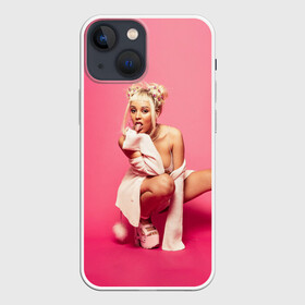 Чехол для iPhone 13 mini с принтом DOJA CAT в Новосибирске,  |  | amala | amalaratna zandile dlamini | doja cat | hot pink | mooo | music | pink | rap | say so | интернет | корова | мем | музыка | мууу | розовый | рэп