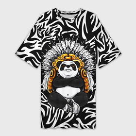 Платье-футболка 3D с принтом Мудрая Панда в Новосибирске,  |  | brand | kung fu | moda | panda | style | texture | бренд | кунг фу | кунгфу | мода | панденыш | панды | прикольные картинки | смайлы | стикербук | стиль | текстура | фон | эмодзи