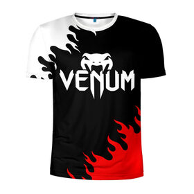Мужская футболка 3D спортивная с принтом VENUM SPORT в Новосибирске, 100% полиэстер с улучшенными характеристиками | приталенный силуэт, круглая горловина, широкие плечи, сужается к линии бедра | mma | snake | sports | ufc | venum | venum mma | бокс | борьба | бренд | венум | единоборства | змея | мма | спорт | юфс