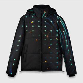 Мужская зимняя куртка 3D с принтом DIGITAL GEOMETRY в Новосибирске, верх — 100% полиэстер; подкладка — 100% полиэстер; утеплитель — 100% полиэстер | длина ниже бедра, свободный силуэт Оверсайз. Есть воротник-стойка, отстегивающийся капюшон и ветрозащитная планка. 

Боковые карманы с листочкой на кнопках и внутренний карман на молнии. | abstract | abstraction | color | fractal | geometry | paitnt | polygon | polygonal | psy | абстракция | геометрия | краски | неоновые | полигоны | психоделика | фрактал