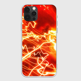 Чехол для iPhone 12 Pro Max с принтом ОГНЕННАЯ МОЛНИЯ в Новосибирске, Силикон |  | color | colour | electricity | glim | glow | light | lights | neon | power | shine | молния | напряжение | неоновый | разряд | стихия | ток | удар | электричество