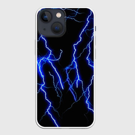 Чехол для iPhone 13 mini с принтом МОЛНИИ в Новосибирске,  |  | color | colour | electricity | glim | glow | light | lights | neon | power | shine | молния | напряжение | неоновый | разряд | стихия | ток | удар | электричество