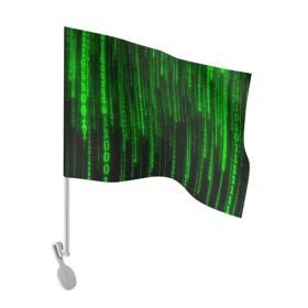 Флаг для автомобиля с принтом Матрица код цифры программист в Новосибирске, 100% полиэстер | Размер: 30*21 см | бинарный код | веб | вирус | всемирная паутина | двоичный код | зеленый | интернет | информация | кибер | код | кодер | кодирование | матрица | наука | олдскул | по | программирование