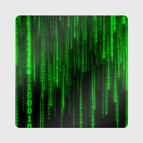 Магнит виниловый Квадрат с принтом Матрица код цифры программист в Новосибирске, полимерный материал с магнитным слоем | размер 9*9 см, закругленные углы | бинарный код | веб | вирус | всемирная паутина | двоичный код | зеленый | интернет | информация | кибер | код | кодер | кодирование | матрица | наука | олдскул | по | программирование