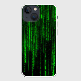 Чехол для iPhone 13 mini с принтом Матрица код цифры программист в Новосибирске,  |  | бинарный код | веб | вирус | всемирная паутина | двоичный код | зеленый | интернет | информация | кибер | код | кодер | кодирование | матрица | наука | олдскул | по | программирование
